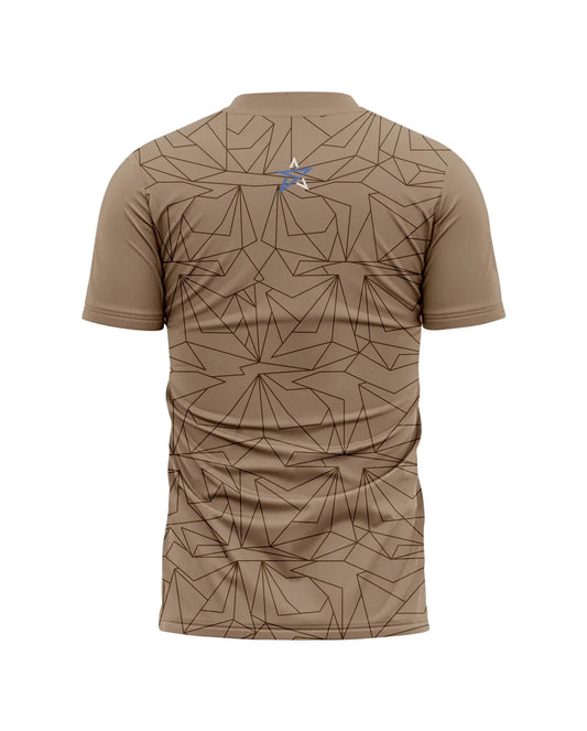 Brown Sporty Print T- Shirt