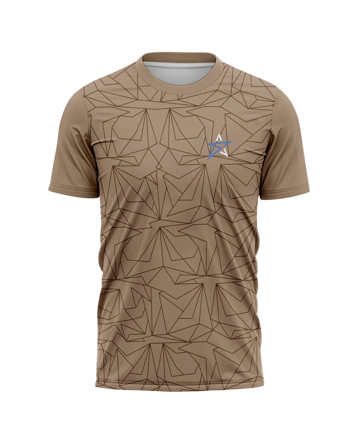 Brown Sporty Print T- Shirt
