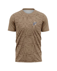 Brown Sporty Print T- Shirt