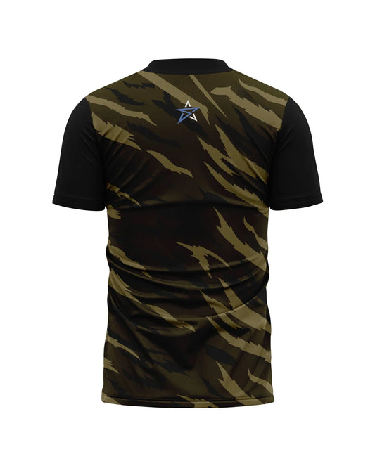 Green Tiger Print Men’s T-Shirt