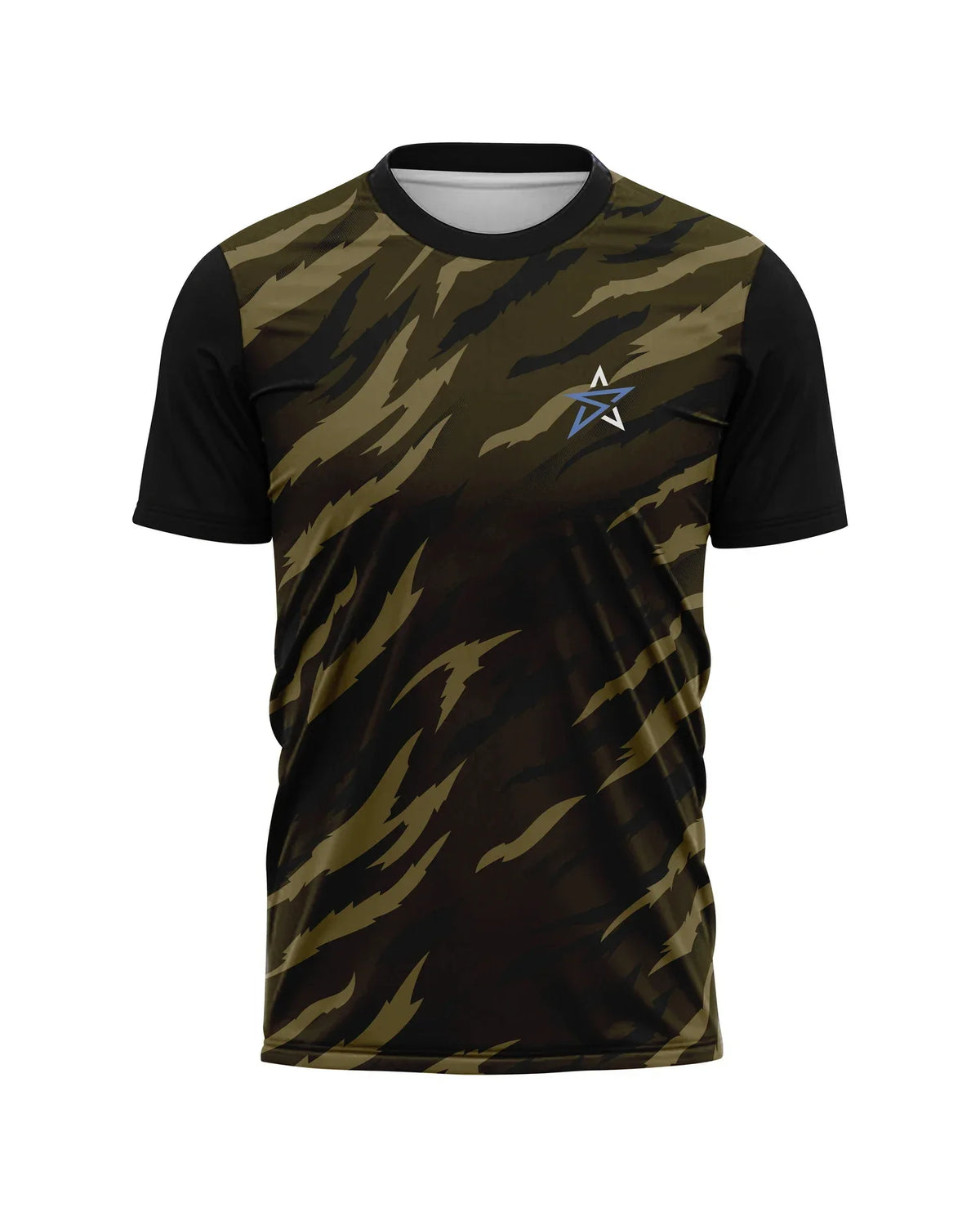 Green Tiger Print Men’s T-Shirt