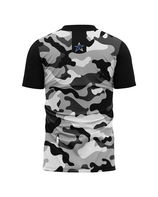 Grey Camouflage Print Men's T-Shirt